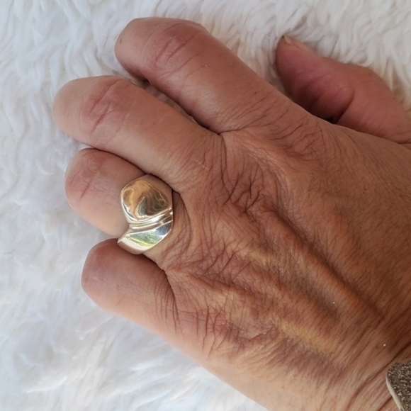 Vintage‎ sterling abstract ring 7.75-8 - Picture 7 of 8